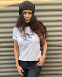 WOMENS SPARROW T-SHIRT IN WHITE OR BLACK